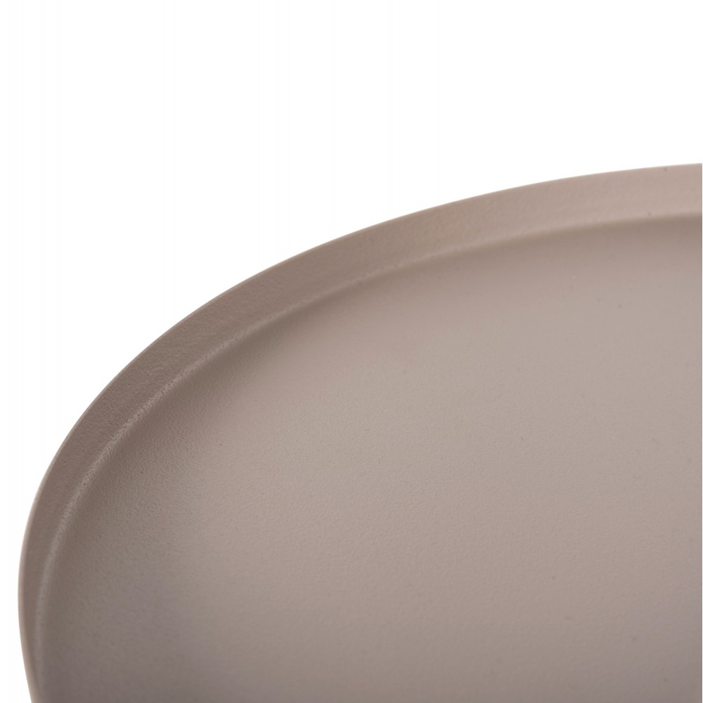 Τραπέζι βοηθητικό "PUNJAB" από μέταλλο σε χρώμα εκρού/χρυσό Φ36x47