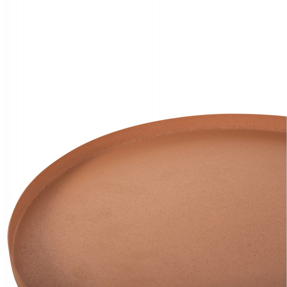 Τραπέζι βοηθητικό "PUNJAB" από μέταλλο σε χρώμα πορτοκαλί/χρυσό Φ30,5x42