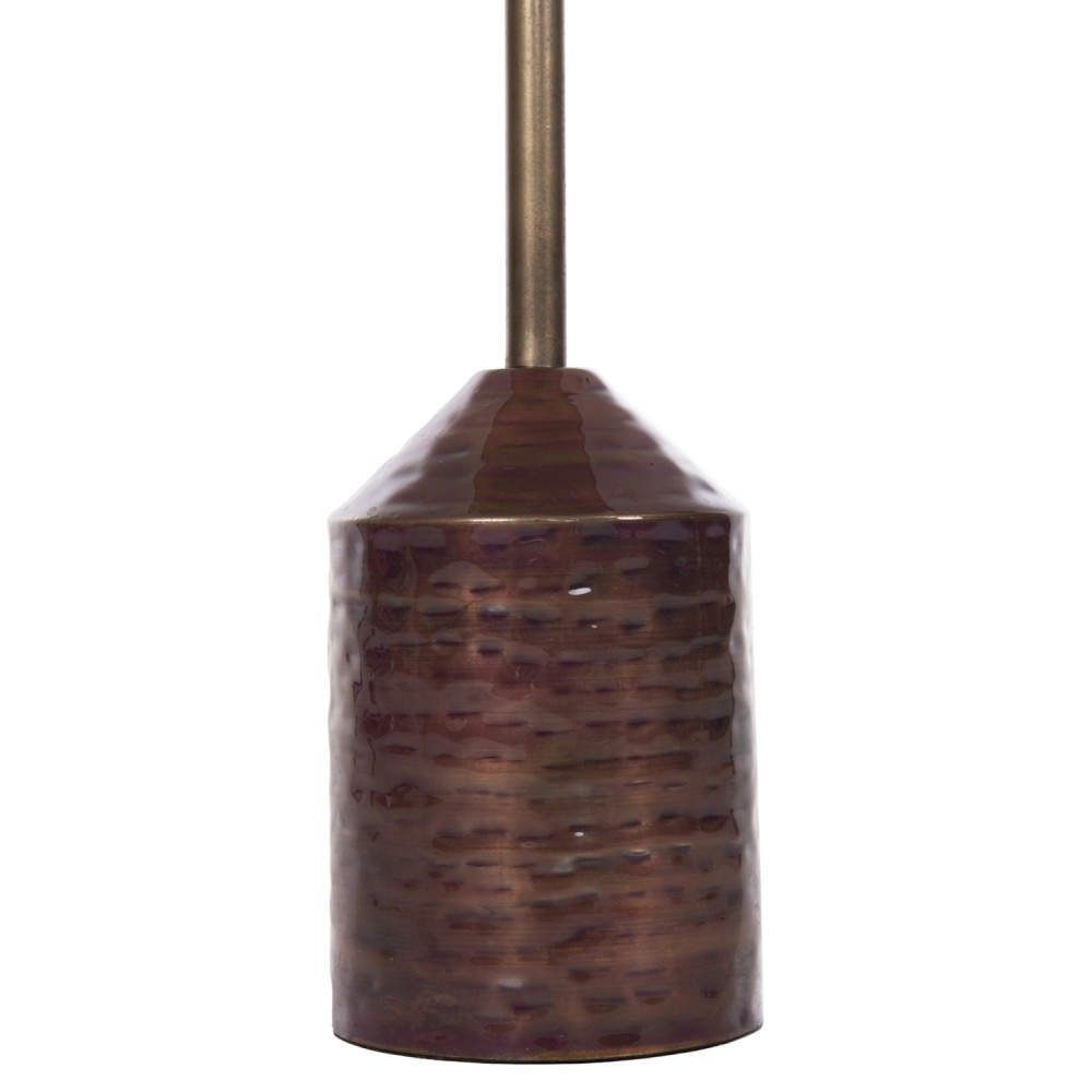 Τραπέζι βοηθητικό "BOMBAY" από μέταλλο σε χρώμα χάλκινο Φ25,5x51,5