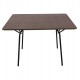 Τραπέζι τραπεζαρίας "TRENK" από μέταλλο/mdf σε χρώμα μαύρο/καρυδί 120x120x75