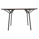 Τραπέζι τραπεζαρίας "TRENK" από μέταλλο/mdf σε χρώμα μαύρο/καρυδί 120x120x75