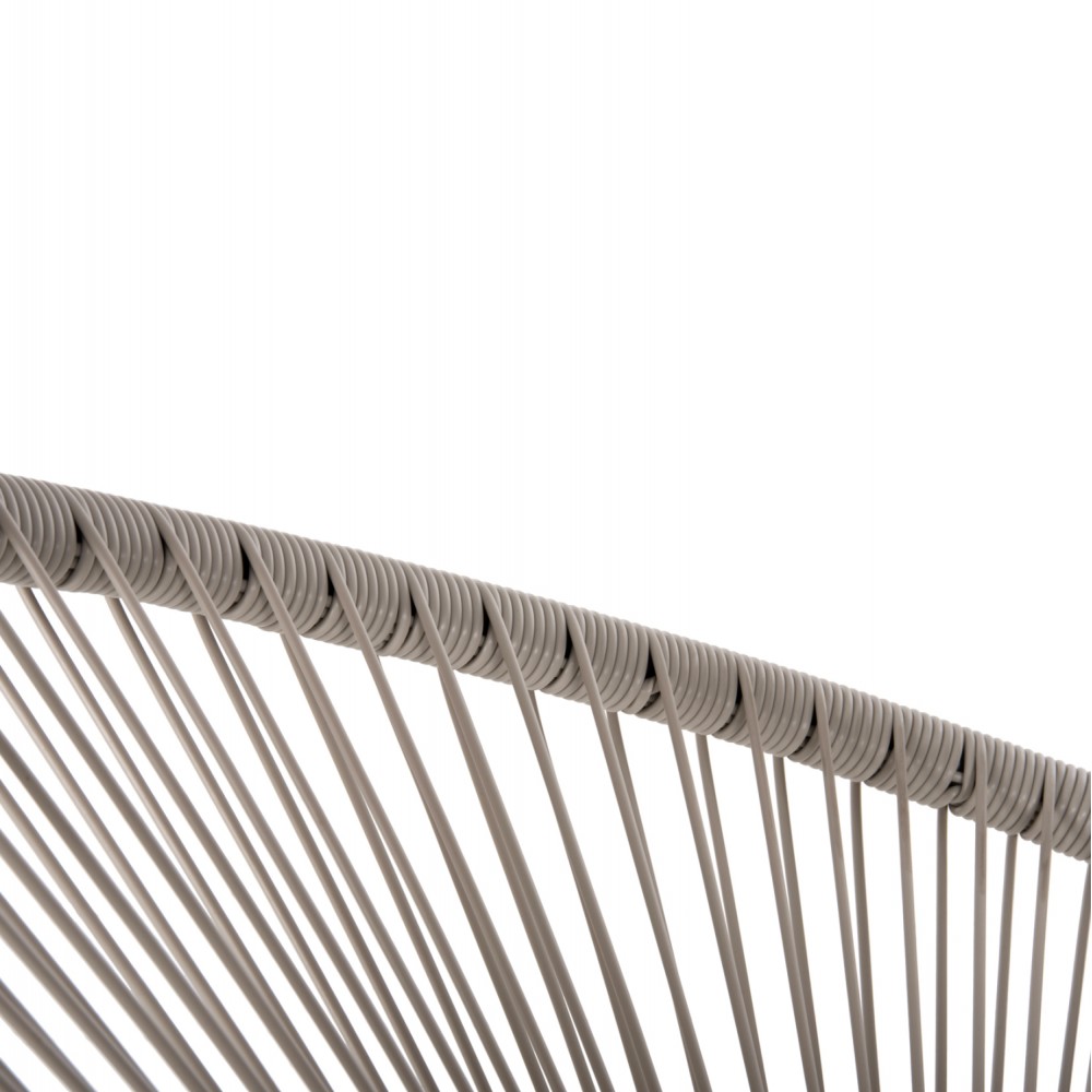 Πολυθρόνα "ACAPULCO" από μέταλλο/ραττάν σε χρώμα μαύρο/εκρού 71x72x80