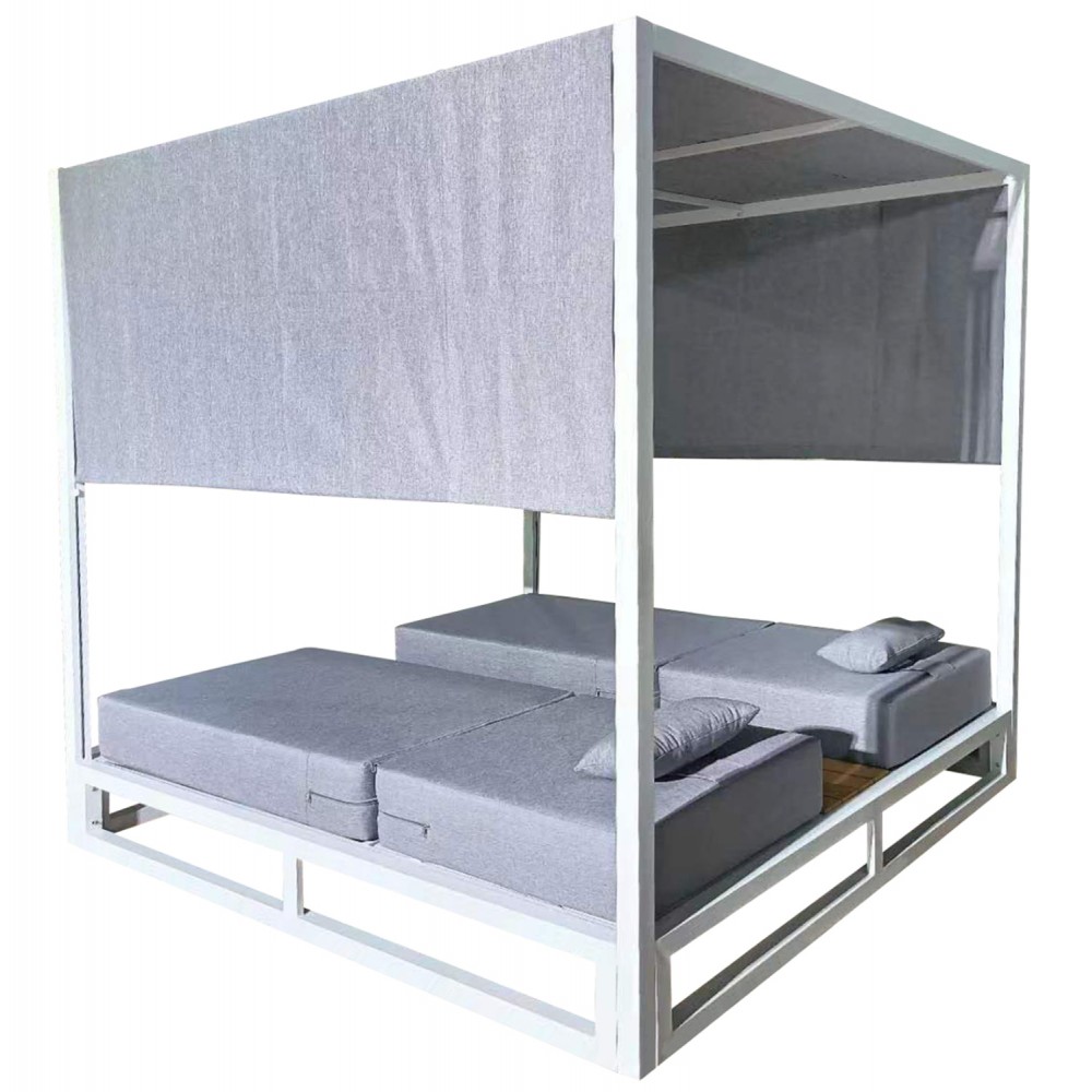 Ξαπλώστρα ''GALLANT'' 2 θέσεων από αλουμίνιο σε χρώμα λευκό 200x200x200