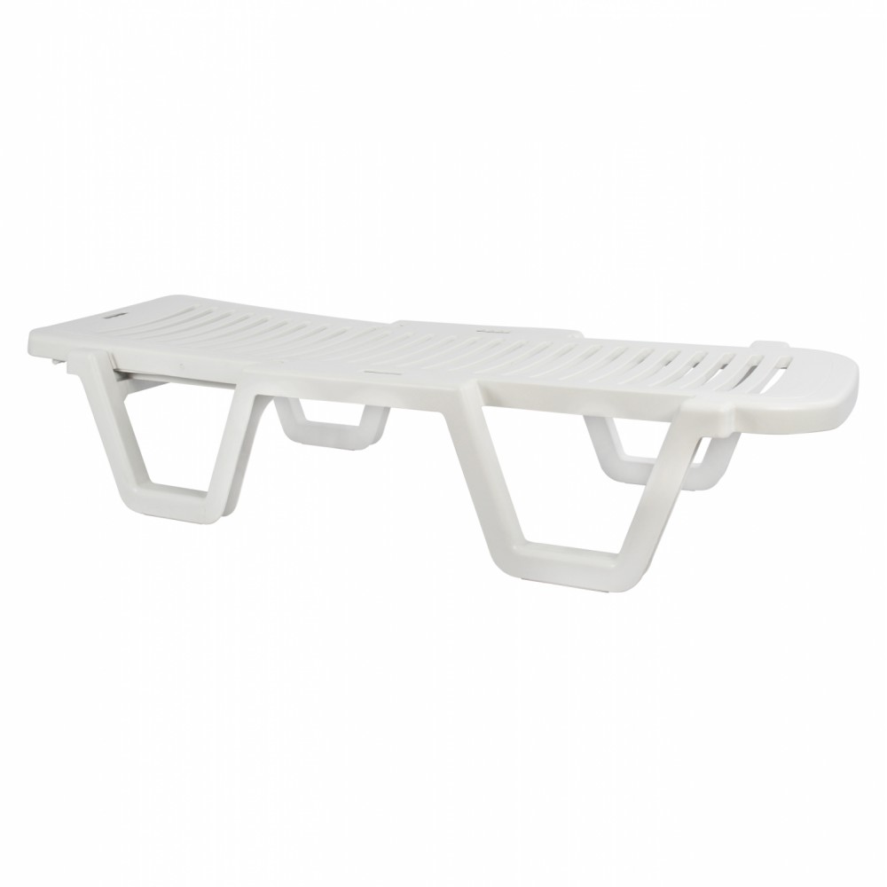 Ξαπλώστρα "RELAX" από πλαστικό σε λευκό χρώμα 70x190x36