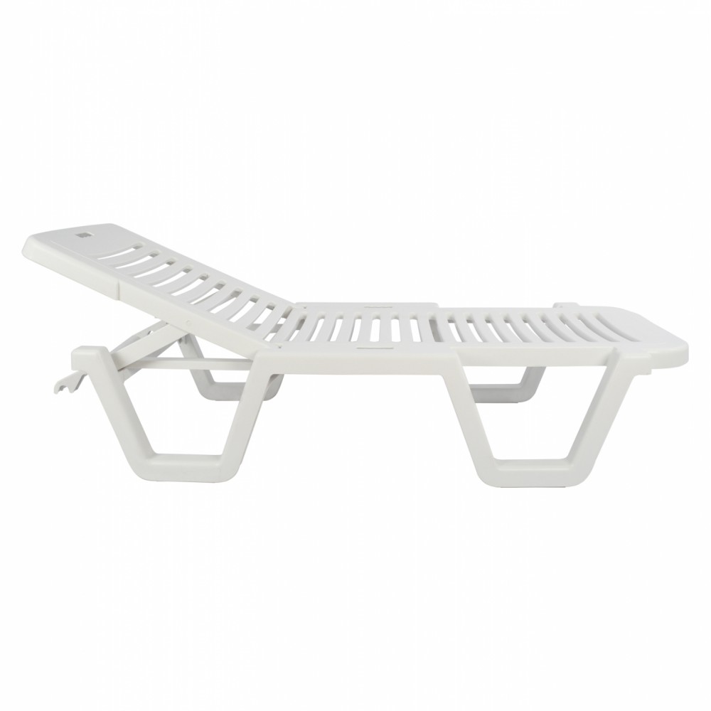 Ξαπλώστρα "RELAX" από πλαστικό σε λευκό χρώμα 70x190x36