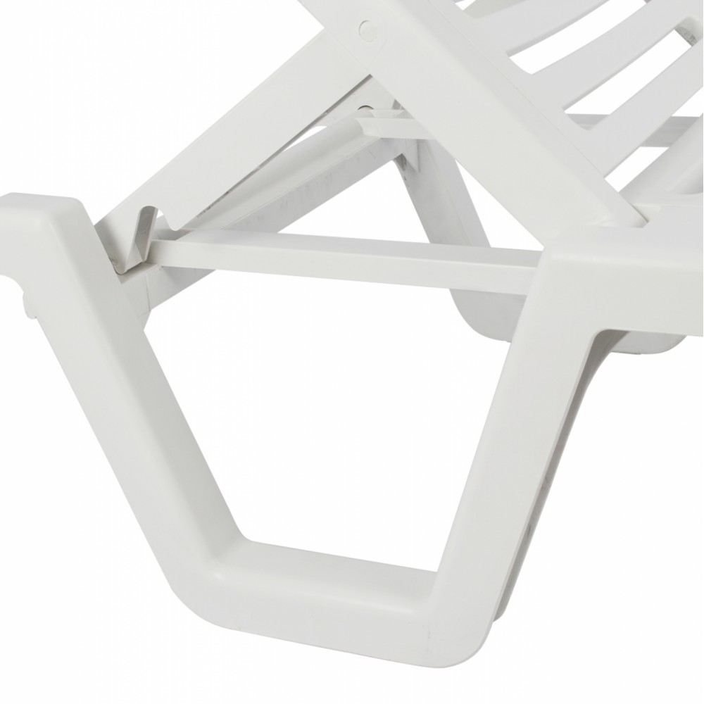 Ξαπλώστρα "RELAX" από πλαστικό σε λευκό χρώμα 70x190x36