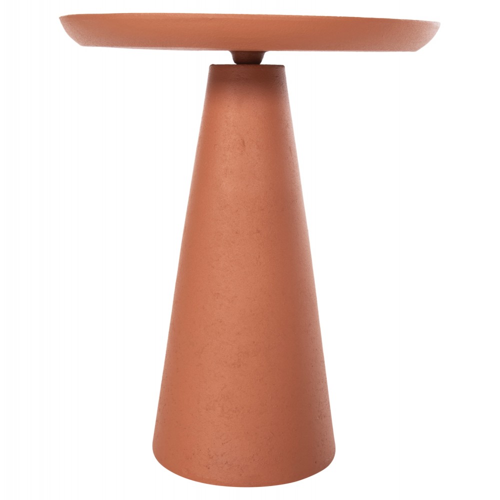 Τραπέζι βοηθητικό "DELCON" από μέταλλο σε χρώμα πορτοκαλί Φ39,5x47