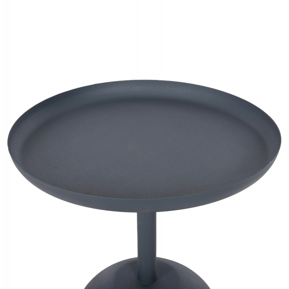 Τραπέζι βοηθητικό "DELBEL" από μέταλλο σε χρώμα σκούρο μπλέ Φ39,5x53,5