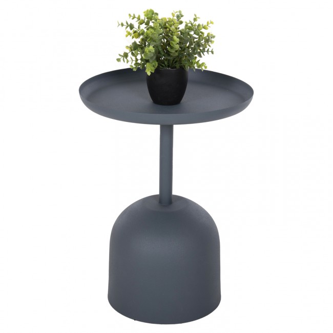 Τραπέζι βοηθητικό "DELBEL" από μέταλλο σε χρώμα σκούρο μπλέ Φ39,5x53,5