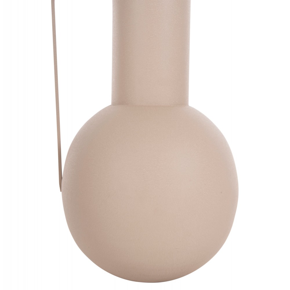 Διακοσμητικό βάζο "FLAGON" από μέταλλο σε χρώμα εκρού Φ34x54