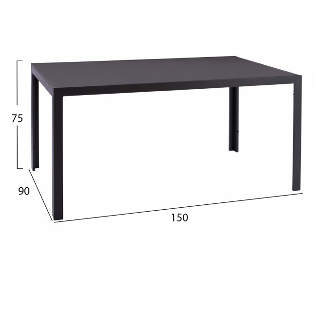 Σετ εξωτερικού χώρου 7τμχ από μέταλλο/σχοινί σε γκρι/μπεζ χρώμα 150x90x75