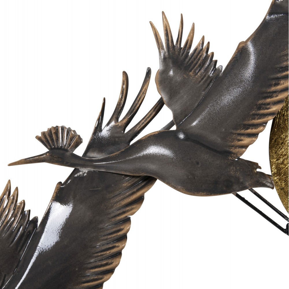 Διακοσμητικό τοίχου από μέταλλο σε χρώμα γκρι/χρυσό 90x46