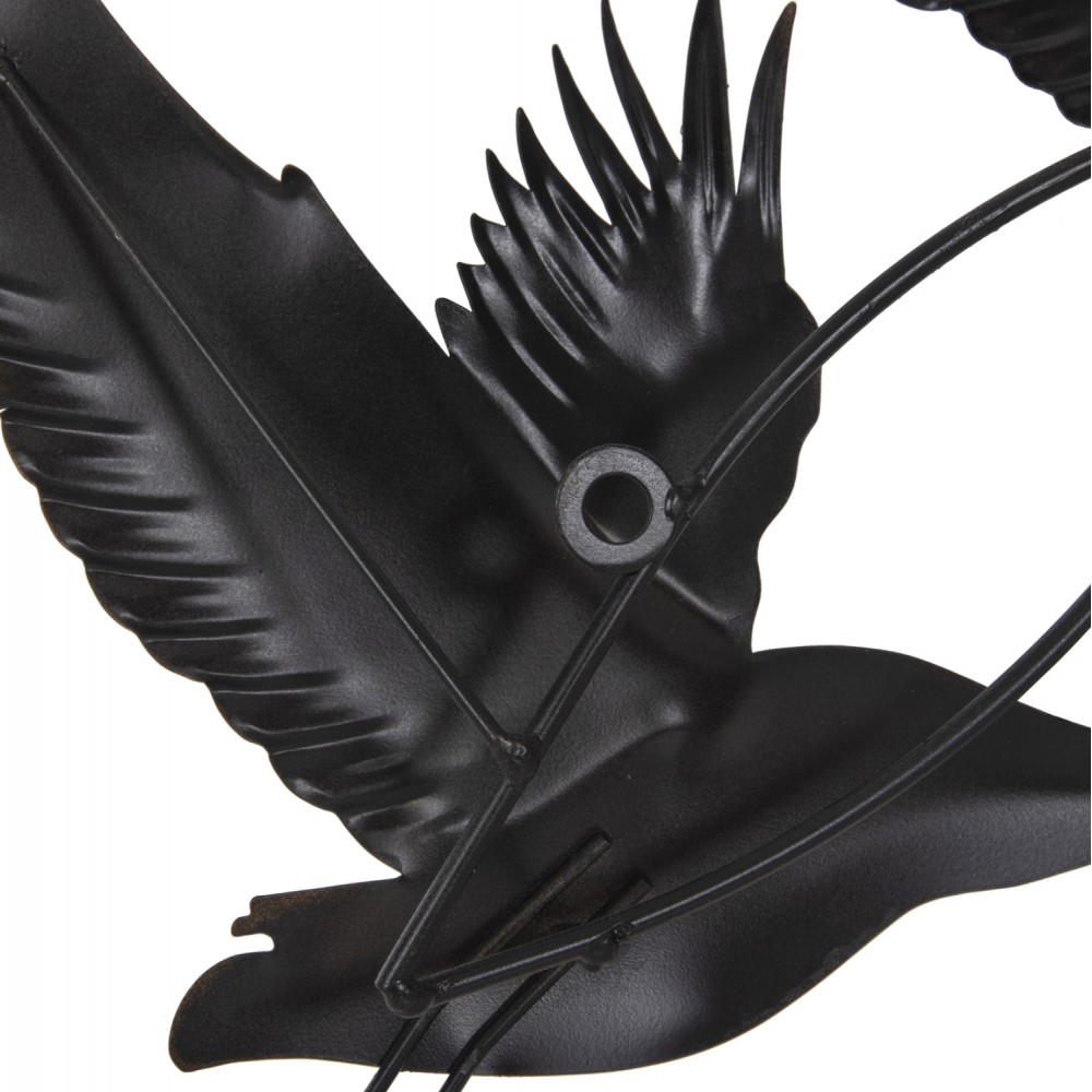 Διακοσμητικό τοίχου από μέταλλο σε χρώμα γκρι/χρυσό 90x46