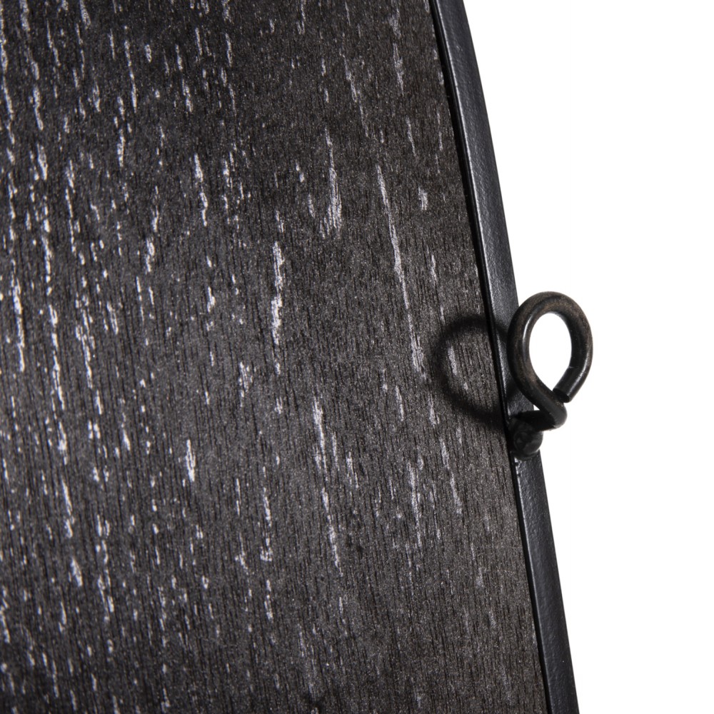 Διακοσμητικό τοίχου από μέταλλο/ξύλο σε χρώμα μαύρο/φυσικό 66x100