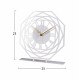 Ρολόι επιτραπέζιο από μέταλλο σε χρώμα λευκό 25x23