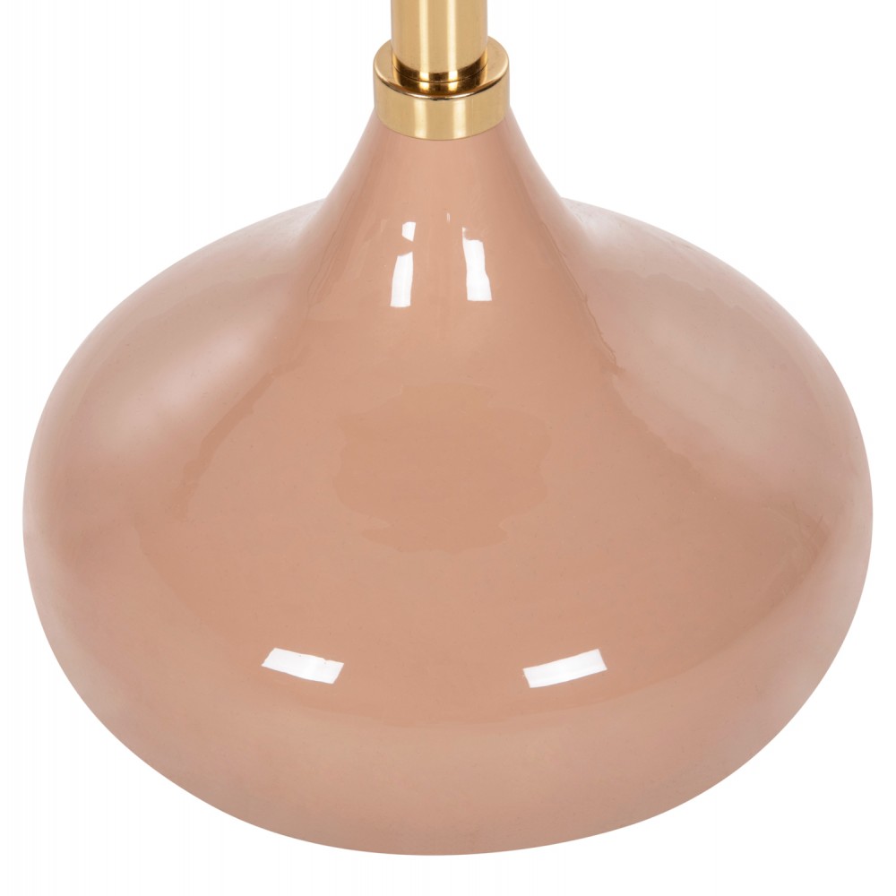 Τραπέζι βοηθητικό "UTRI" από μέταλλο σε χρώμα σομον/μπεζ Φ35,5x44,5