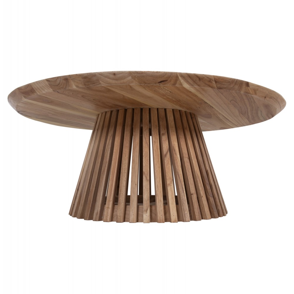 Τραπέζι σαλονιού "FRANTZ" από ξύλο σε χρώμα φυσικό Φ100X40