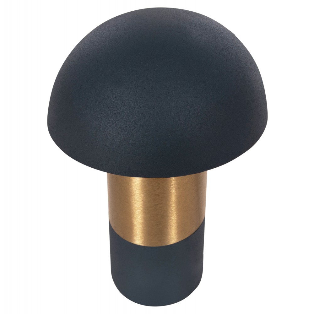 Φωτιστικό επιτραπέζιο "PUNE" από μέταλλο σε ανθρακί/χρυσό χρώμα Φ20,5x32,5