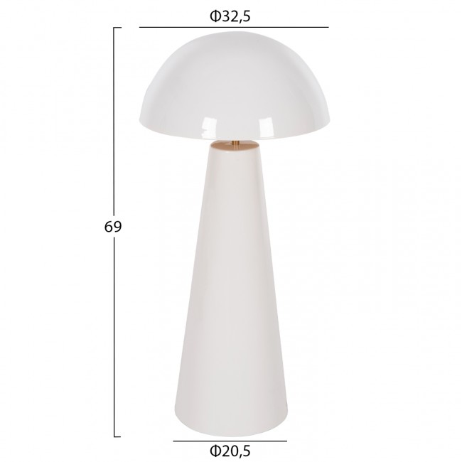 Φωτιστικό δαπέδου "SMUSH" από μέταλλο σε λευκό χρώμα Φ32,5x69