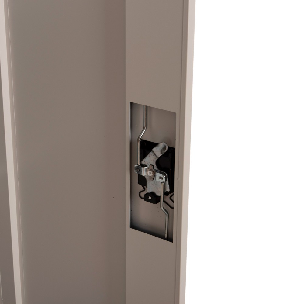 Ντουλάπα μεταλλική δίφυλλη σε χρώμα γκρι 90x40x180