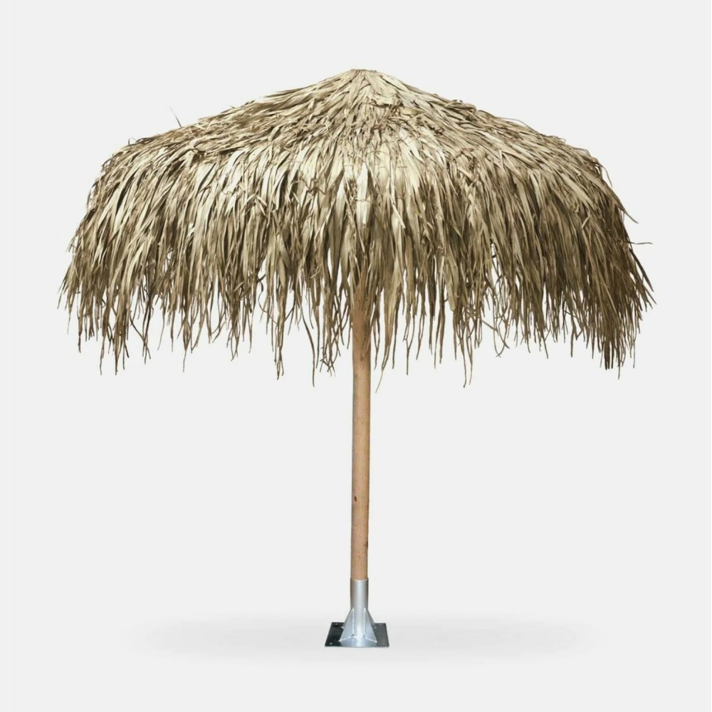 Ομπρέλα από ψάθα/ξύλο σε χρώμα φυσικό Φ240x270