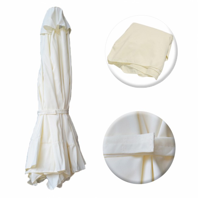 Ανταλλακτικό πανί ομπρέλας 8 ακτινών από ύφασμα σε χρώμα εκρού 3Χ3