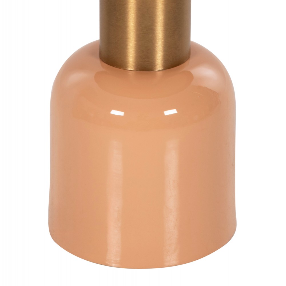 Τραπέζι βοηθητικό "ERODE" από μέταλλο σε χρώμα σομόν/μπεζ/χρυσό Φ40,5x45,5