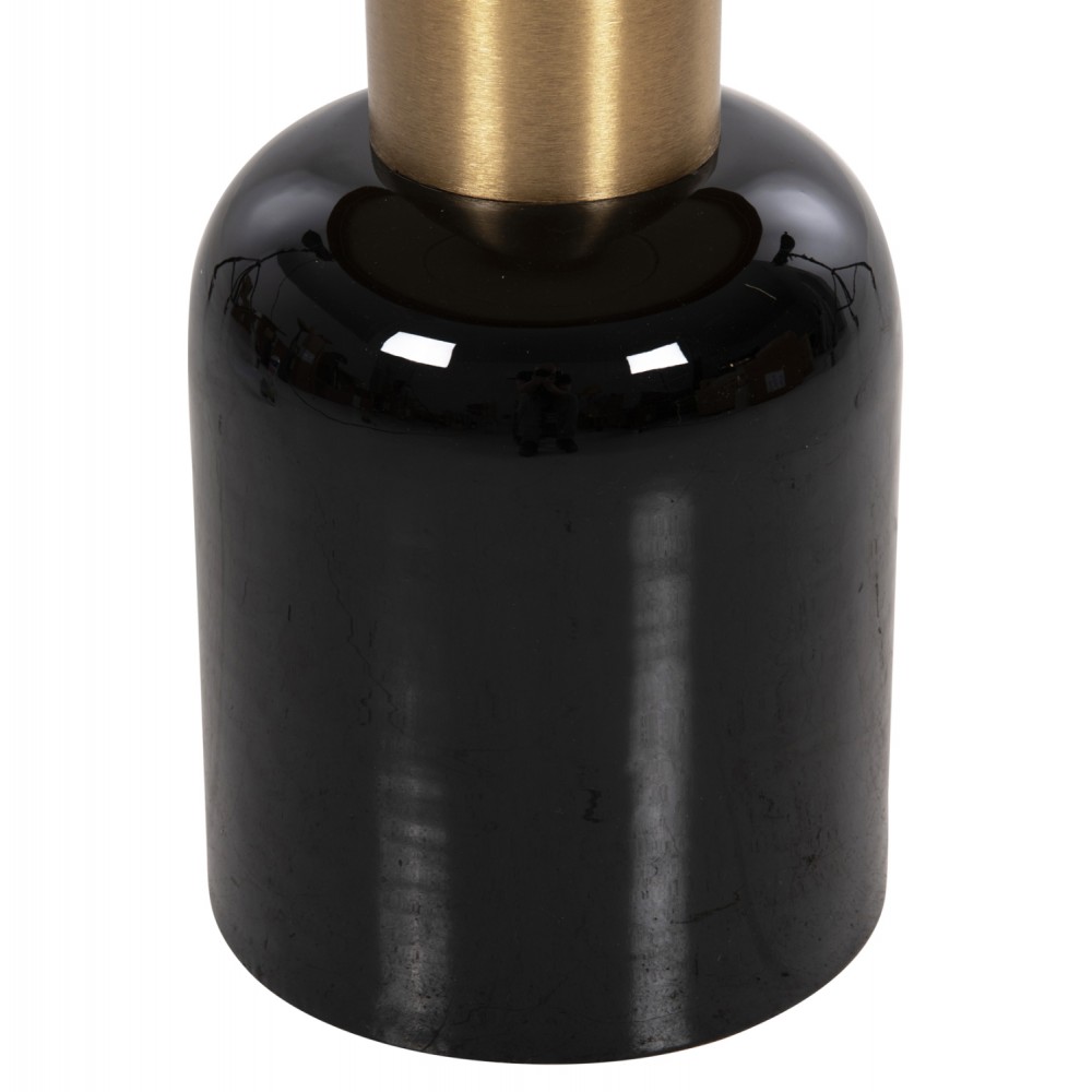 Τραπέζι βοηθητικό "ERODE" από μέταλλο σε χρώμα μαύρο/κερασί/χρυσό Φ50,5x50