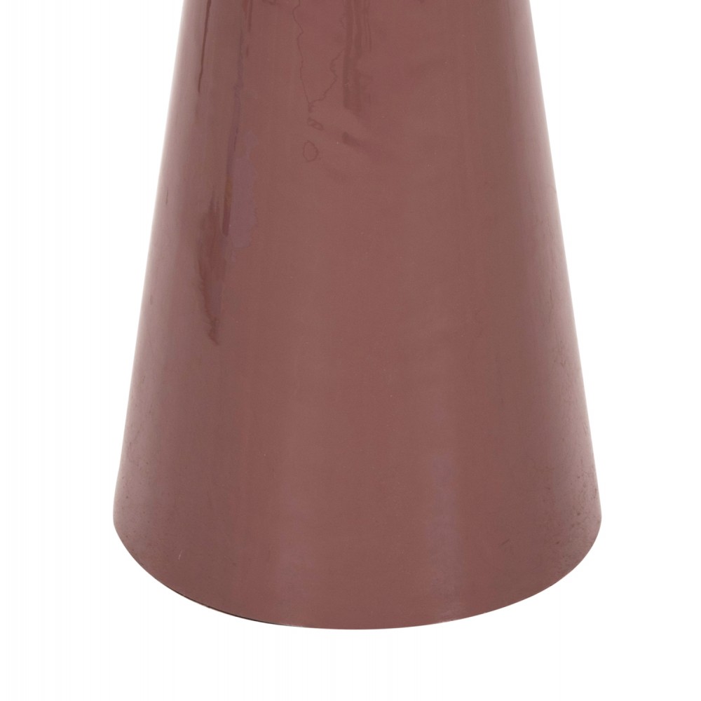 Τραπέζι βοηθητικό "LATUR" από μέταλλο σε χρώμα καφεκόκκινο/χρυσό Φ30,5x39-42