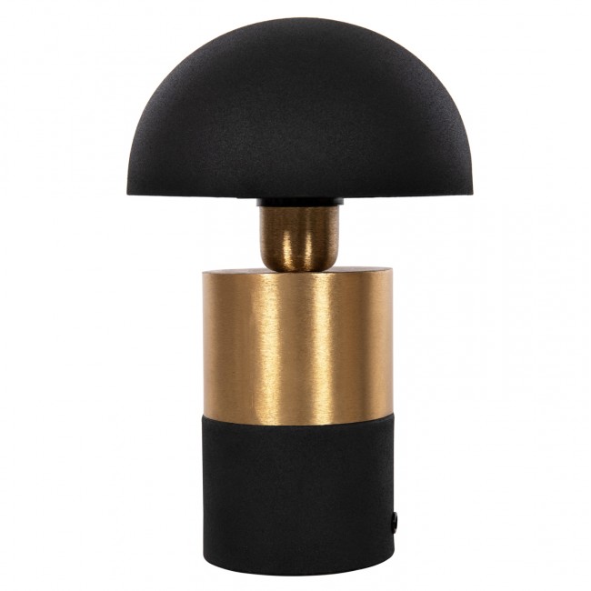 Φωτιστικό επιτραπέζιο "PUNE" από μέταλλο σε μαύρο/χρυσό χρώμα Φ18x28