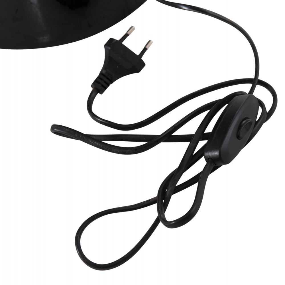 Φωτιστικό επιτραπέζιο "SMUSH" από μέταλλο σε μαύρο χρώμα Φ32,5x69