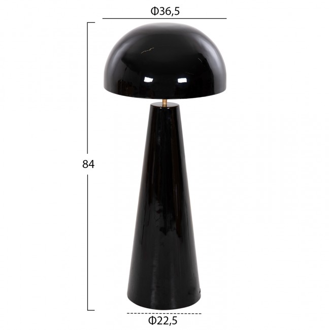 Φωτιστικό δαπέδου "SMUSH" από μέταλλο σε μαύρο χρώμα Φ36,5x84