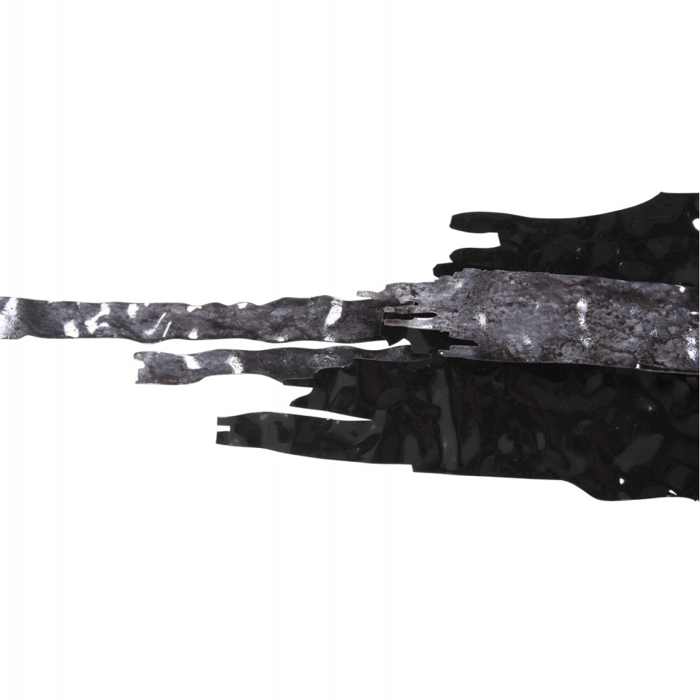 Διακοσμητικό τοίχου από μέταλλο σε χρώμα μαύρο/ανθρκί/χρυσό 144x63,5