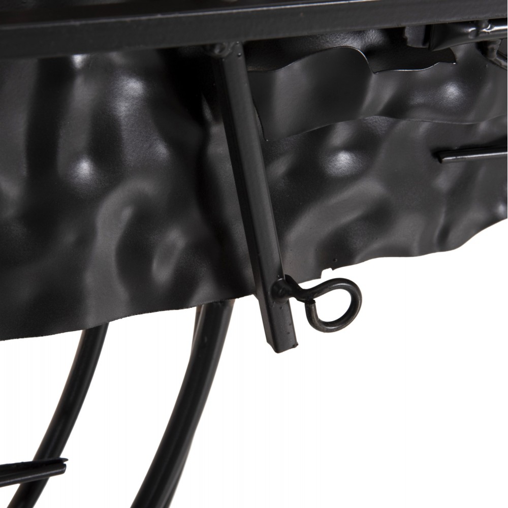 Διακοσμητικό τοίχου από μέταλλο σε χρώμα μαύρο/ανθρκί/χρυσό 144x63,5