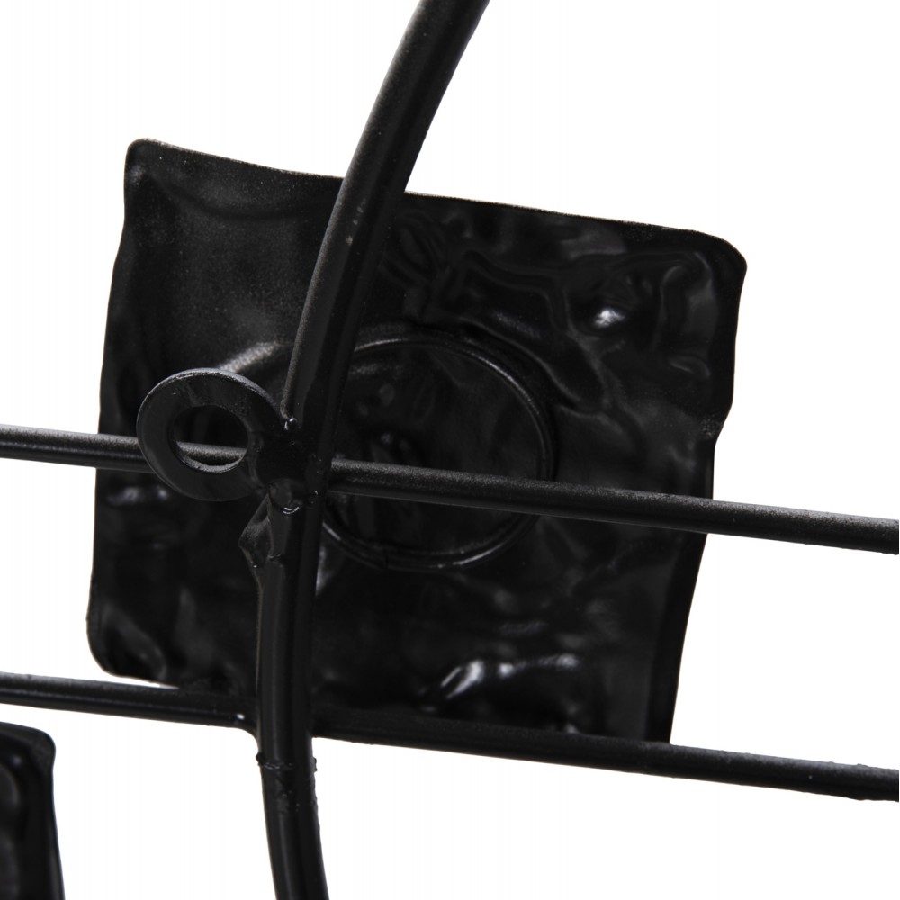 Ρολόι τοίχου από μέταλλο σε χρώμα λευκό/μπλέ/χρυσό 92x51