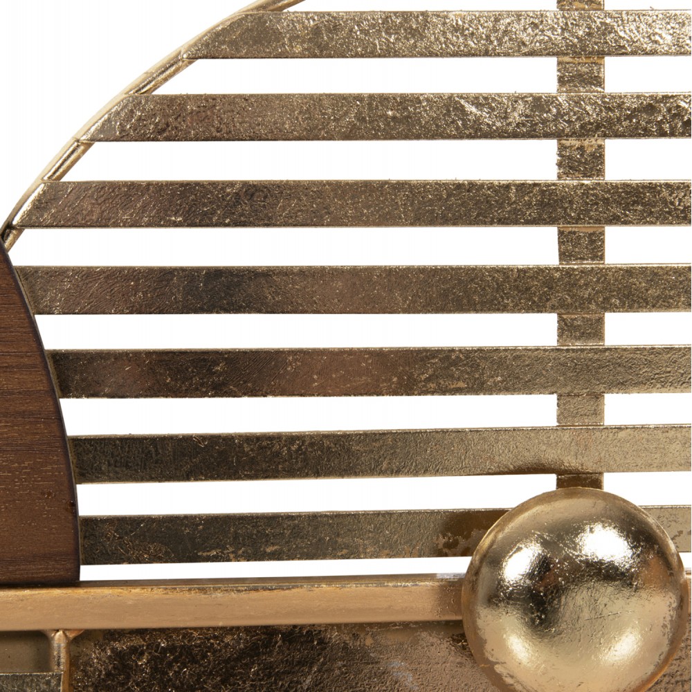 Διακοσμητικό τοίχου από μέταλλο σε χρώμα καφέ/χρυσό 125x39