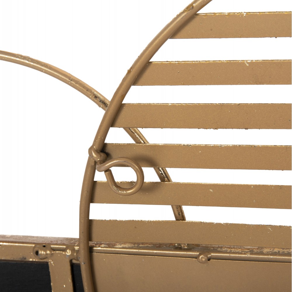 Διακοσμητικό τοίχου από μέταλλο σε χρώμα καφέ/χρυσό 125x39