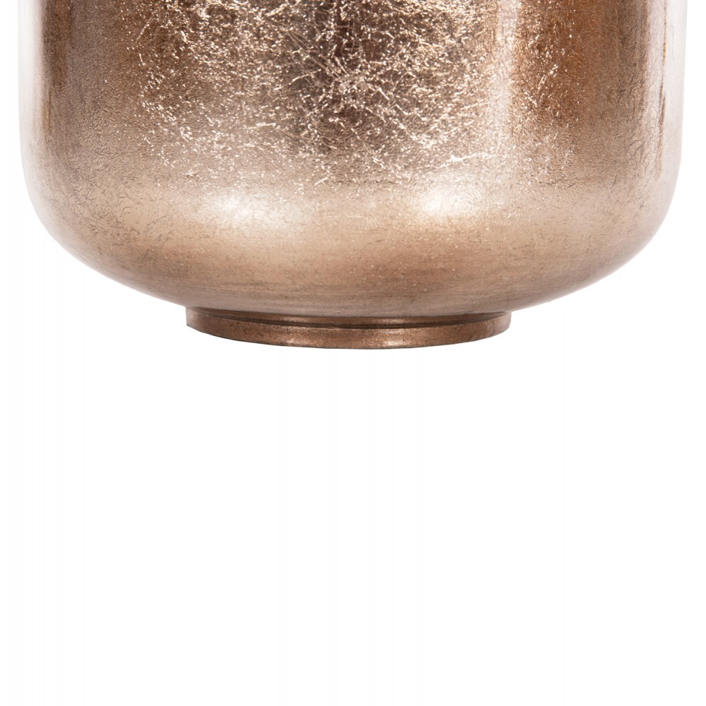 Διακοσμητικό βάζο δαπέδου "RAKSASA" από μέταλλο σε χρώμα σομόν/ανοιχτό χάλκινο Φ30x90