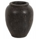 Διακοσμητικό βάζο δαπέδου "SPARTA" από τερακότα σε χρώμα μαύρο Φ44x49