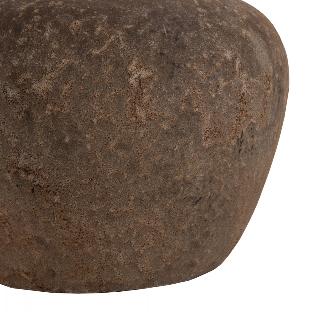 Διακοσμητικό βάζο "ZATI" από τερακότα σε χρώμα γκρι Φ34x26