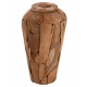 Διακοσμητικό βάζο "ZENIA" από ξύλο σε χρώμα φυσικό Φ30x60