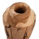 Διακοσμητικό βάζο από ξύλο σε χρώμα φυσικό Φ15x30