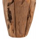 Διακοσμητικό βάζο από ξύλο σε χρώμα φυσικό Φ15x30