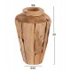 Διακοσμητικό βάζο "ZENIA" από ξύλο σε χρώμα φυσικό Φ20x40