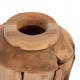 Διακοσμητικό βάζο "ZENIA" από ξύλο σε χρώμα φυσικό Φ20x40