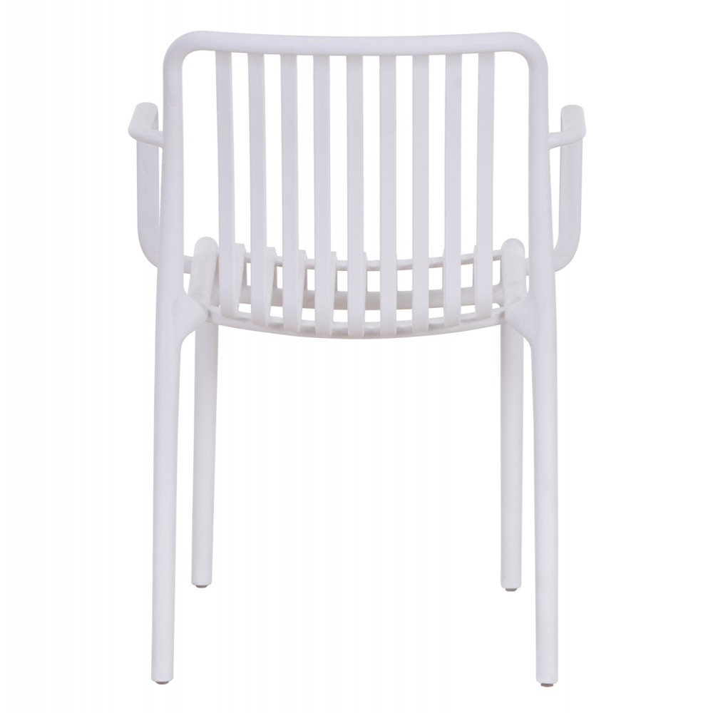 Πολυθρόνα "CONVEE" από πολυπροπυλένιο σε χρώμα λευκό 55x56x79