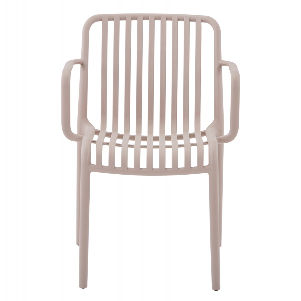 Πολυθρόνα "CONVEE" από πολυπροπυλένιο σε χρώμα καπουτσίνο 55x56x79