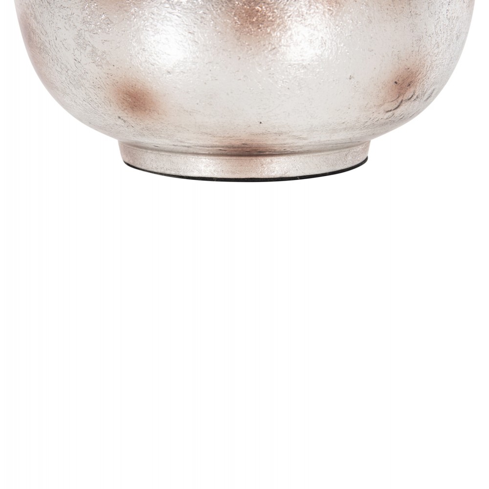 Διακοσμητικό βάζο επιτραπέζιο "LINGON" από μέταλλο σε χρώμα μπλέ ανθρακί/ασημί Φ21x37,5