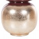 Διακοσμητικό βάζο επιτραπέζιο "LINGON" από μέταλλο σε χρώμα κερασί/χρυσό περλέ Φ21x37,5