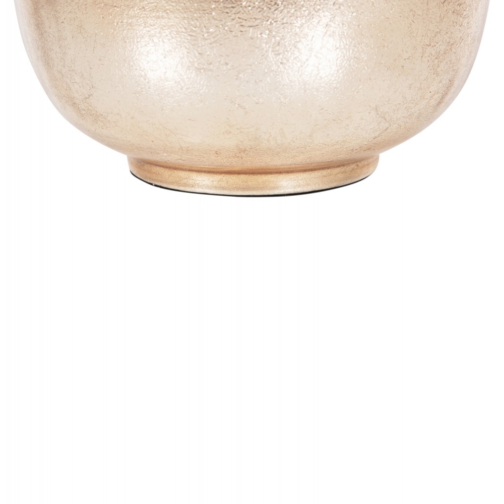 Διακοσμητικό βάζο επιτραπέζιο "LINGON" από μέταλλο σε χρώμα κερασί/χρυσό περλέ Φ21x37,5